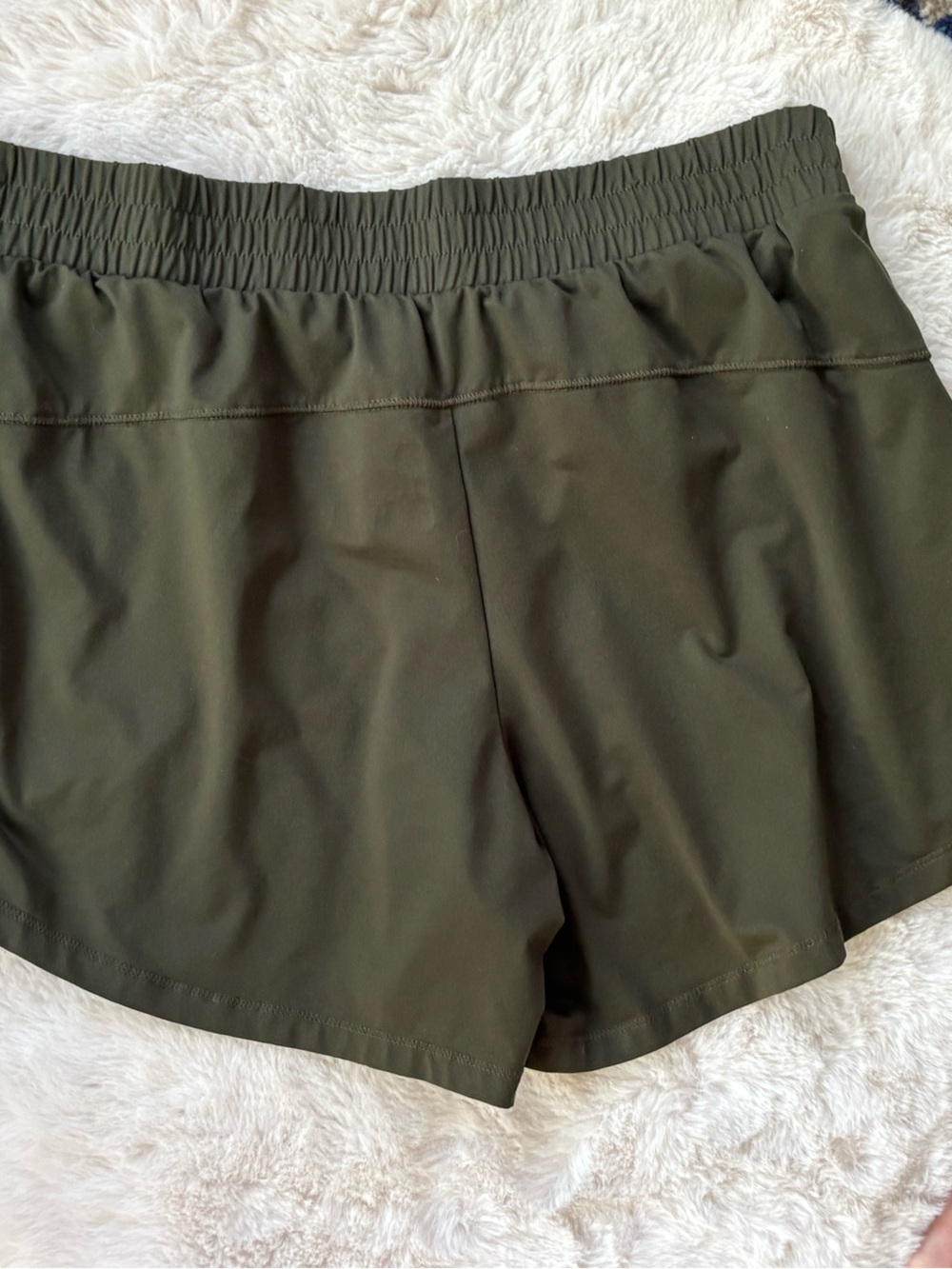 All in Motion Olive Green Elastic-Waist Athletic Shorts - Picture 2 of 3